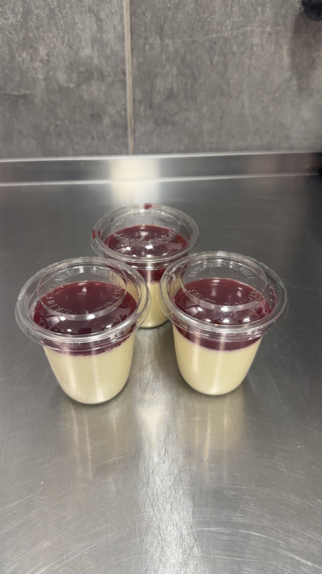 Panna cotta coulis fruits rouges